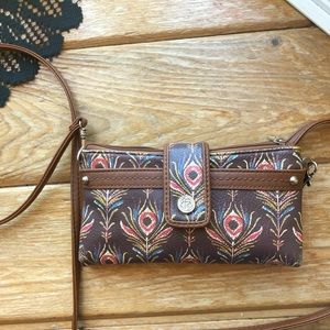 Relic/ Cross Body/ Feather Pattern / Mini purse